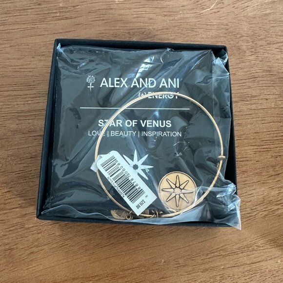 Alex and Ani Bangle Bar "Star of Venus" Expandable Bracelet NWT - Picture 2 of 6